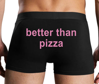 Better Than Pizza - Black Boxer Brief