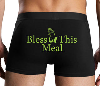 Bless This Meal - Black Boxer Brief