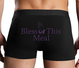 Bless This Meal - Black Boxer Brief