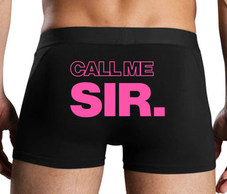 Call Me Sir - Black Boxer Brief