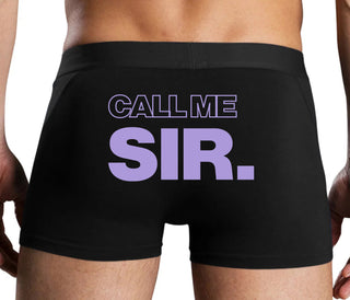 Call Me Sir - Black Boxer Brief