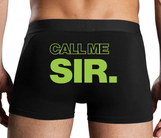 Call Me Sir - Black Boxer Brief