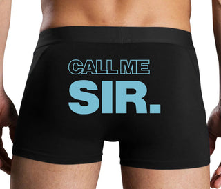 Call Me Sir - Black Boxer Brief