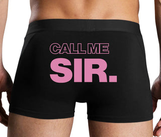 Call Me Sir - Black Boxer Brief