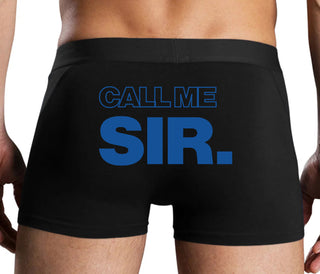 Call Me Sir - Black Boxer Brief