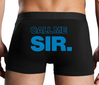 Call Me Sir - Black Boxer Brief