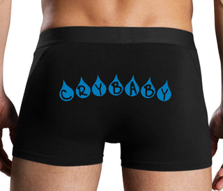 Crybaby Tear Design - Black Boxer Brief