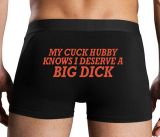 My Cuck Husband Knows I Deserve A Big Dick - Black Boxer Brief