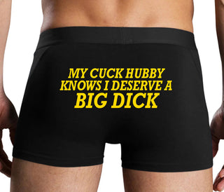 My Cuck Husband Knows I Deserve A Big Dick - Black Boxer Brief