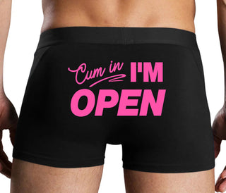 Cum In I'm Open - Black Boxer Brief
