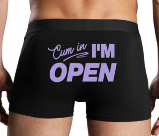 Cum In I'm Open - Black Boxer Brief