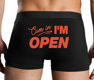 Cum In I'm Open - Black Boxer Brief