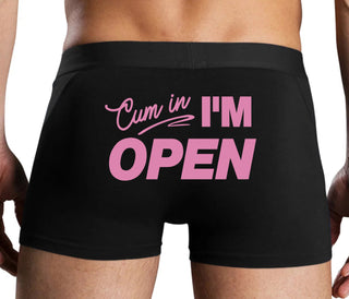 Cum In I'm Open - Black Boxer Brief