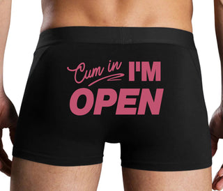 Cum In I'm Open - Black Boxer Brief