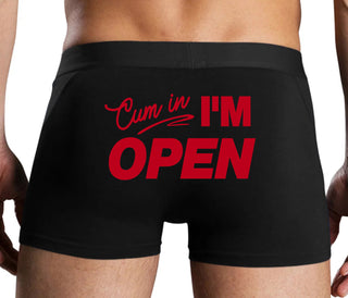 Cum In I'm Open - Black Boxer Brief
