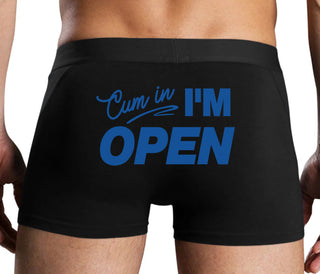 Cum In I'm Open - Black Boxer Brief
