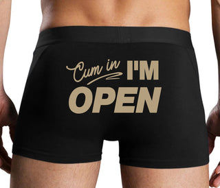 Cum In I'm Open - Black Boxer Brief