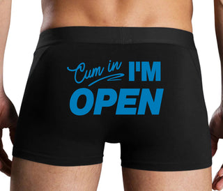 Cum In I'm Open - Black Boxer Brief