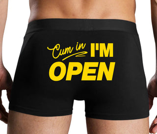Cum In I'm Open - Black Boxer Brief