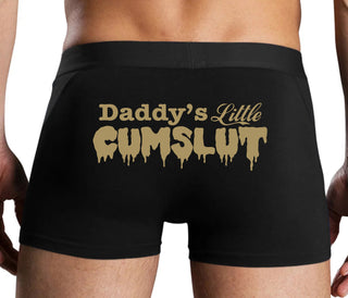 Daddy's Little Cumslut - Black Boxer Brief