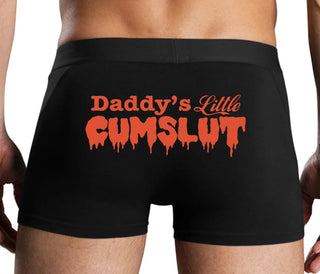 Daddy's Little Cumslut - Black Boxer Brief