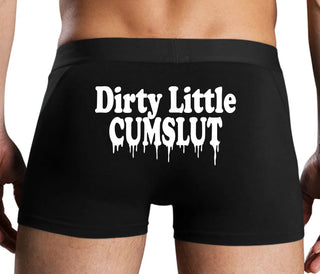 Dirty Little Cumslut - Black Boxer Brief