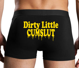 Dirty Little Cumslut - Black Boxer Brief