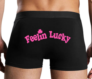 Feeling Lucky Shamrock - Black Boxer Brief