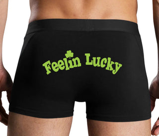 Feeling Lucky Shamrock - Black Boxer Brief