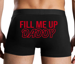 Fill Me Up Daddy - Black Boxer Brief
