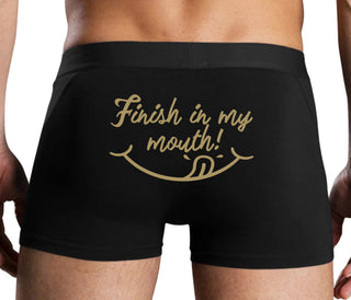 Finish In My Mouth - Black Boxer Brief