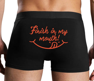 Finish In My Mouth - Black Boxer Brief
