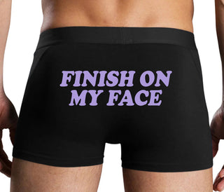 Finish On My Face - Black Boxer Brief