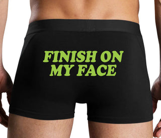 Finish On My Face - Black Boxer Brief