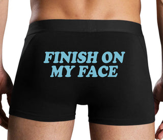 Finish On My Face - Black Boxer Brief