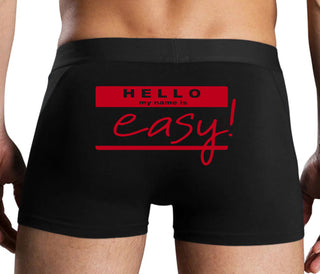 Hello My Name Is Easy - Black Boxer Brief