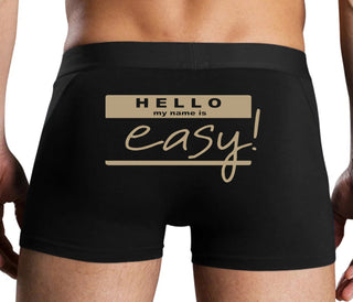 Hello My Name Is Easy - Black Boxer Brief