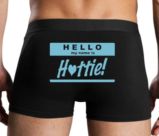 Hello My Name Is Hottie - Black Boxer Brief