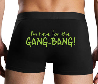 Here for the Gang Bang - Black Boxer Brief