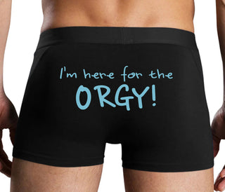 Here for the Orgy - Black Boxer Brief