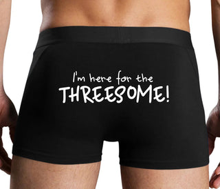 Here for the Threesome - Black Boxer Brief