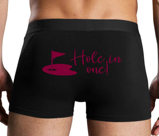 Hole In One - Funny Golf - Black Boxer Brief
