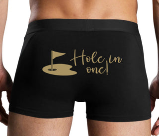 Hole In One - Funny Golf - Black Boxer Brief
