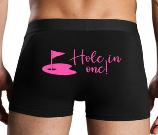 Hole In One - Funny Golf - Black Boxer Brief