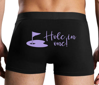 Hole In One - Funny Golf - Black Boxer Brief