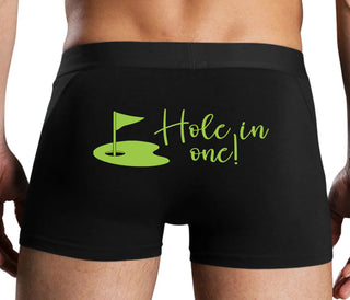 Hole In One - Funny Golf - Black Boxer Brief