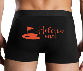 Hole In One - Funny Golf - Black Boxer Brief