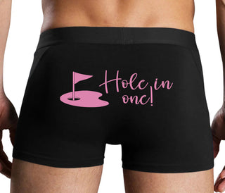 Hole In One - Funny Golf - Black Boxer Brief