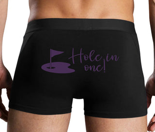 Hole In One - Funny Golf - Black Boxer Brief