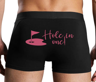 Hole In One - Funny Golf - Black Boxer Brief